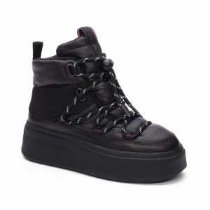 Ash Montana Puffy Nylon Winter Stiefel Damen Schwarz | 083569-979