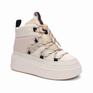 Ash Montana Puffy Nylon Winter Stiefel Damen Weiß | 033727-200