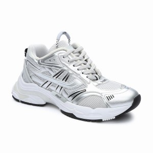 Ash Race Fashion Sneakers Damen Silber | 702821-493